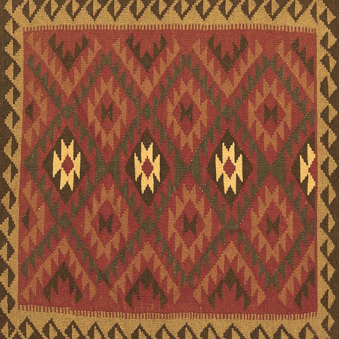 Square Oriental Brown Traditional Rug, con2930brn