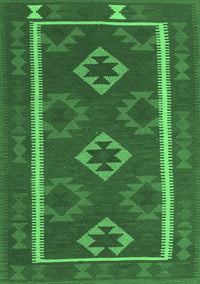 Oriental Emerald Green Traditional Rug, con2931emgrn