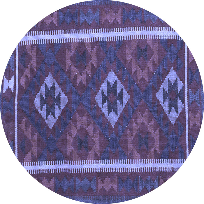 Round Oriental Blue Traditional Rug, con2931blu