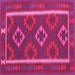 Square Machine Washable Oriental Pink Traditional Rug, wshcon2931pnk