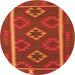 Square Oriental Orange Traditional Rug, con2931org