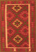 Serging Thickness of Machine Washable Oriental Orange Traditional Area Rugs, wshcon2931org