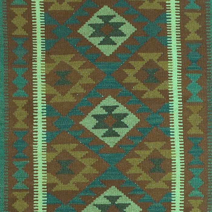 Machine Washable Oriental Turquoise Traditional Area Rugs, wshcon2931turq