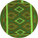 Square Oriental Green Traditional Rug, con2931grn