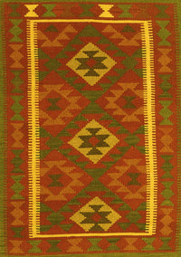 Oriental Yellow Traditional Rug, con2931yw