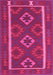 Machine Washable Oriental Pink Traditional Rug, wshcon2931pnk