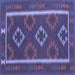 Square Machine Washable Oriental Blue Traditional Rug, wshcon2931blu