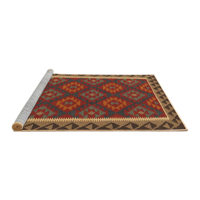 Serging Thickness of Machine Washable Contemporary Light Brown Rug, wshcon2932