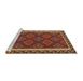 Serging Thickness of Machine Washable Contemporary Light Brown Rug, wshcon2932