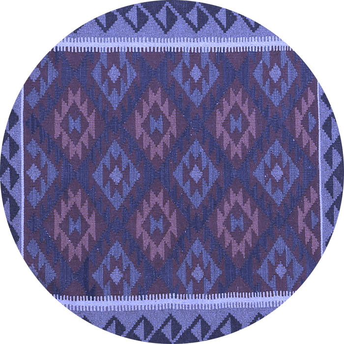 Round Oriental Blue Traditional Rug, con2932blu