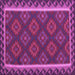 Square Machine Washable Oriental Purple Traditional Area Rugs, wshcon2932pur