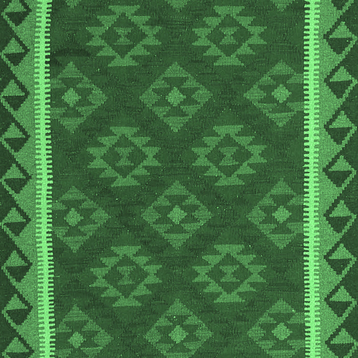 Machine Washable Oriental Emerald Green Traditional Area Rugs, wshcon2932emgrn