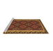 Sideview of Machine Washable Oriental Brown Traditional Rug, wshcon2932brn