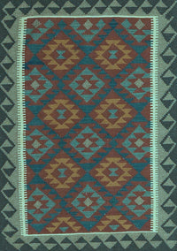 Oriental Light Blue Traditional Rug, con2932lblu