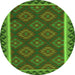 Square Oriental Green Traditional Rug, con2932grn