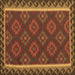 Square Machine Washable Oriental Brown Traditional Rug, wshcon2932brn