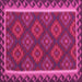 Square Machine Washable Oriental Pink Traditional Rug, wshcon2932pnk