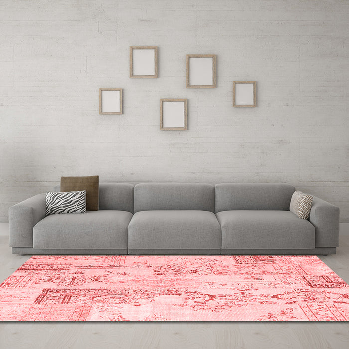 Contemporary Red Washable Rugs