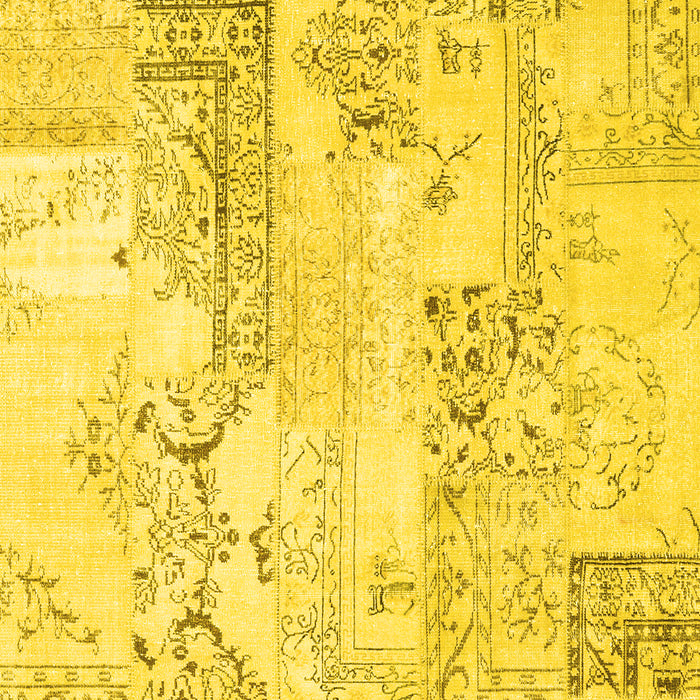 Abstract Yellow Contemporary Rug, con2933yw