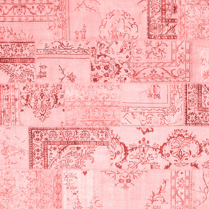 Machine Washable Abstract Red Contemporary Rug, wshcon2933red