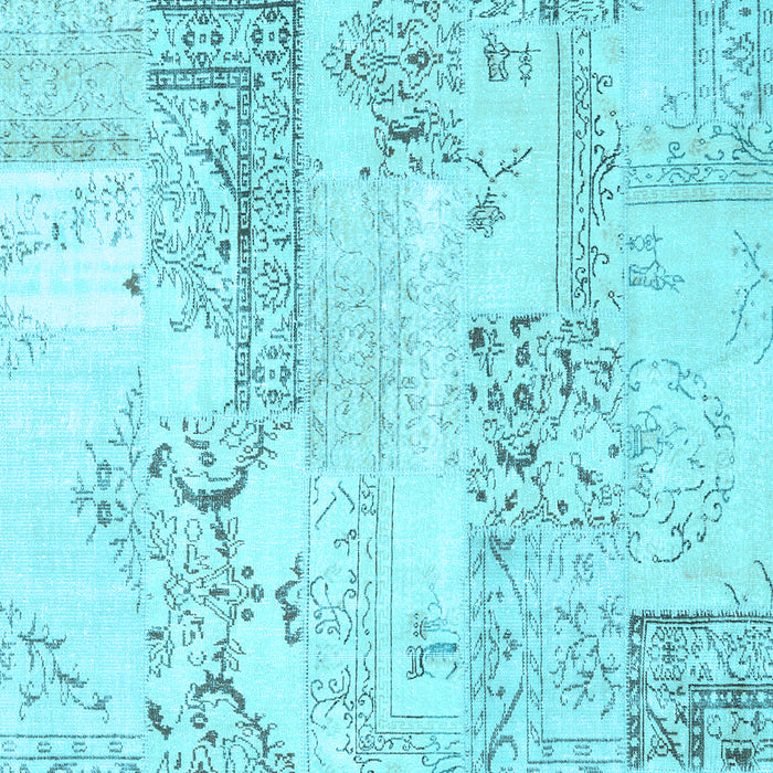 Machine Washable Abstract Light Blue Contemporary Rug, wshcon2933lblu