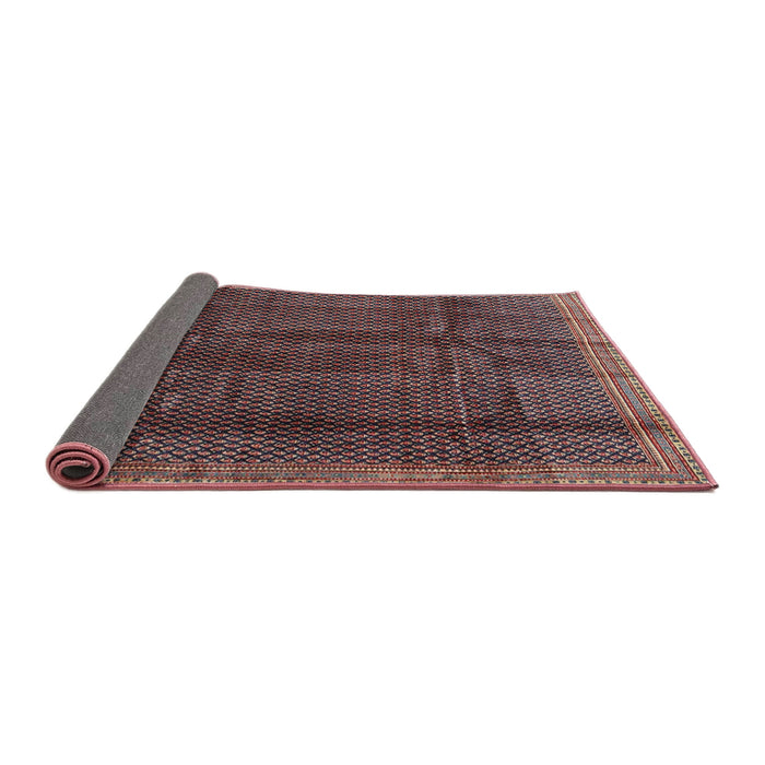 Thickness of Contemporary Dark Almond Brown Modern Rug, con2934