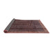 Thickness of Contemporary Dark Almond Brown Modern Rug, con2934