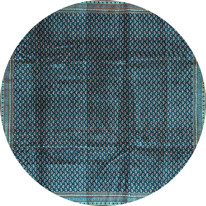 Round Machine Washable Abstract Light Blue Contemporary Rug, wshcon2934lblu