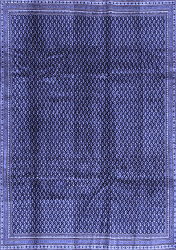 Abstract Blue Contemporary Rug, con2934blu