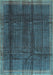 Abstract Light Blue Contemporary Rug, con2934lblu