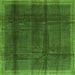 Serging Thickness of Abstract Green Contemporary Rug, con2934grn