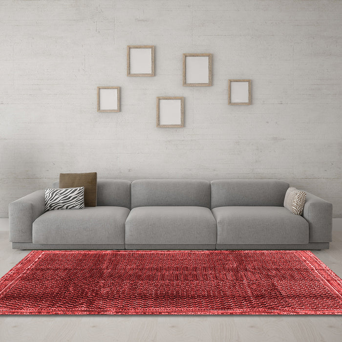 Contemporary Red Washable Rugs