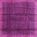 Square Machine Washable Abstract Pink Contemporary Rug, wshcon2934pnk