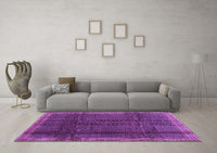 Machine Washable Abstract Purple Contemporary Rug, wshcon2934pur