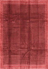 Abstract Red Contemporary Rug, con2934red