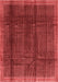 Abstract Red Contemporary Area Rugs