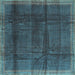 Square Machine Washable Abstract Light Blue Contemporary Rug, wshcon2934lblu