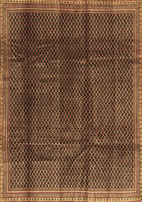 Abstract Brown Contemporary Rug, con2934brn