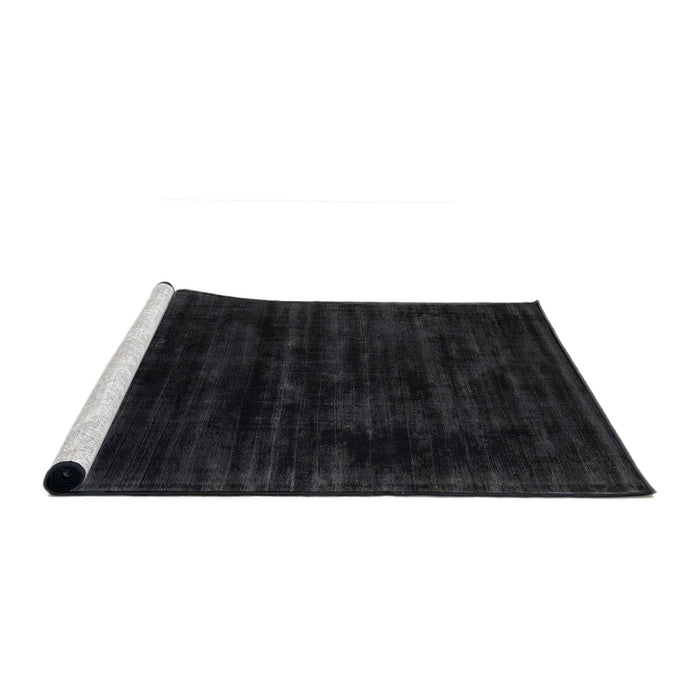 Serging Thickness of Machine Washable Contemporary Midnight Gray Rug, wshcon2935