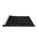 Serging Thickness of Machine Washable Contemporary Midnight Gray Rug, wshcon2935