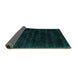 Sideview of Abstract Turquoise Contemporary Rug, con2935turq