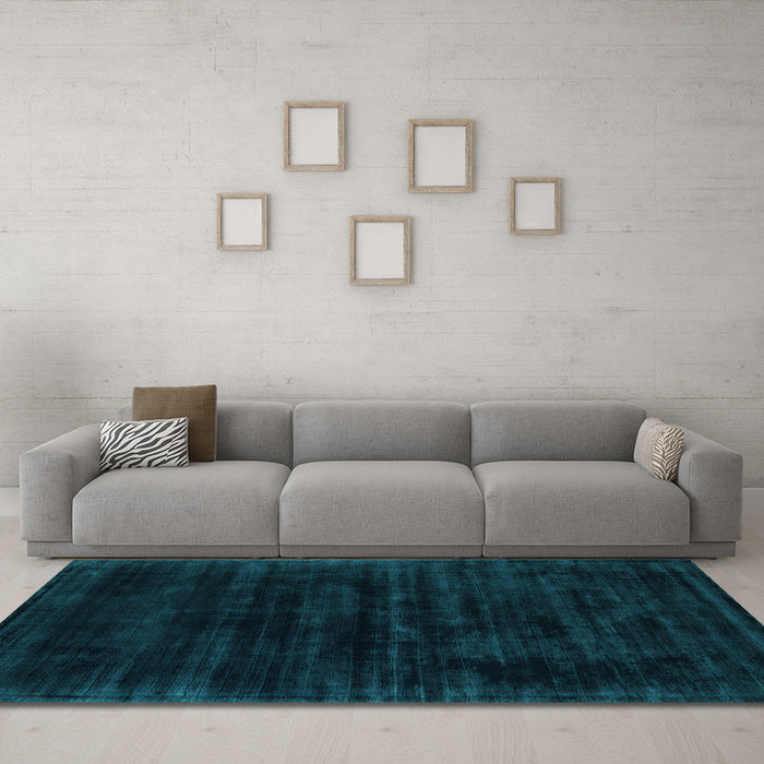 Machine Washable Abstract Light Blue Contemporary Rug in a Living Room, wshcon2935lblu