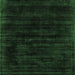 Square Machine Washable Abstract Emerald Green Contemporary Area Rugs, wshcon2935emgrn