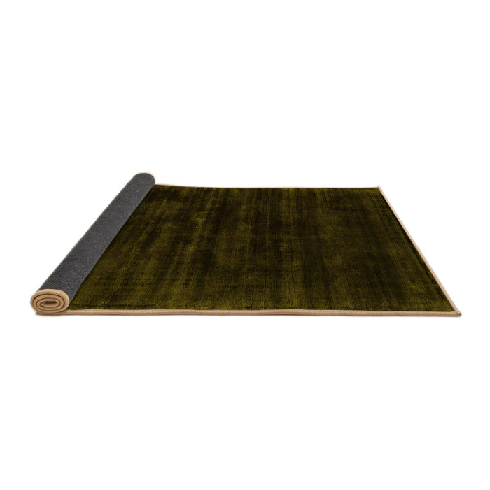 Sideview of Abstract Yellow Contemporary Rug, con2935yw