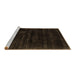 Sideview of Machine Washable Abstract Brown Contemporary Rug, wshcon2935brn