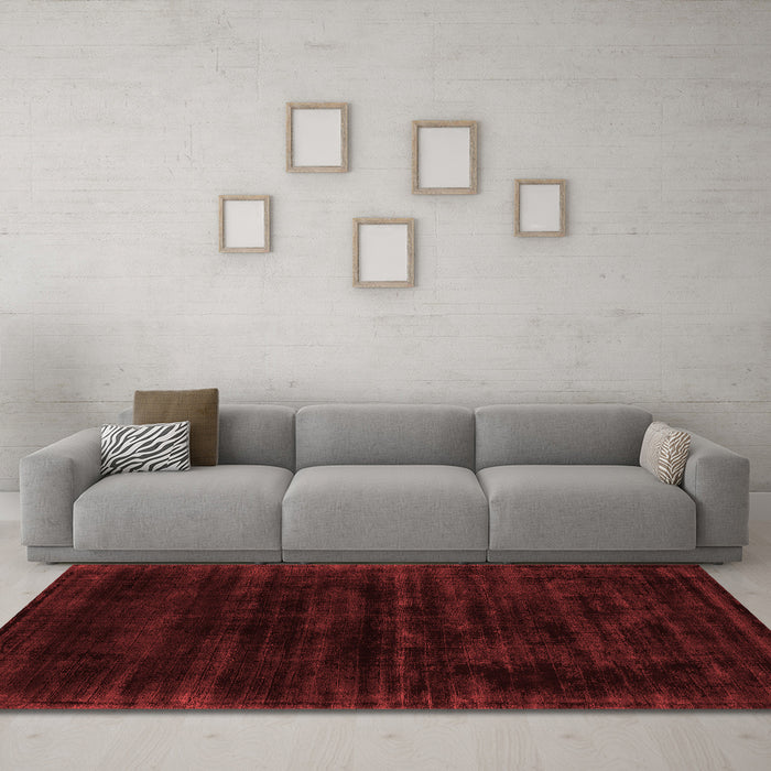 Contemporary Red Washable Rugs