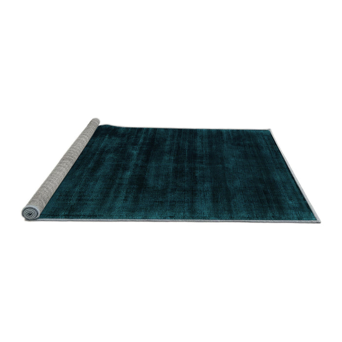 Sideview of Machine Washable Abstract Light Blue Contemporary Rug, wshcon2935lblu