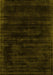 Machine Washable Abstract Yellow Contemporary Rug, wshcon2935yw