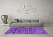 Machine Washable Abstract Pink Contemporary Rug in a Living Room, wshcon2936pnk