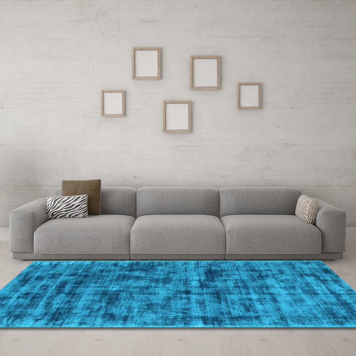 Machine Washable Abstract Light Blue Contemporary Rug in a Living Room, wshcon2936lblu